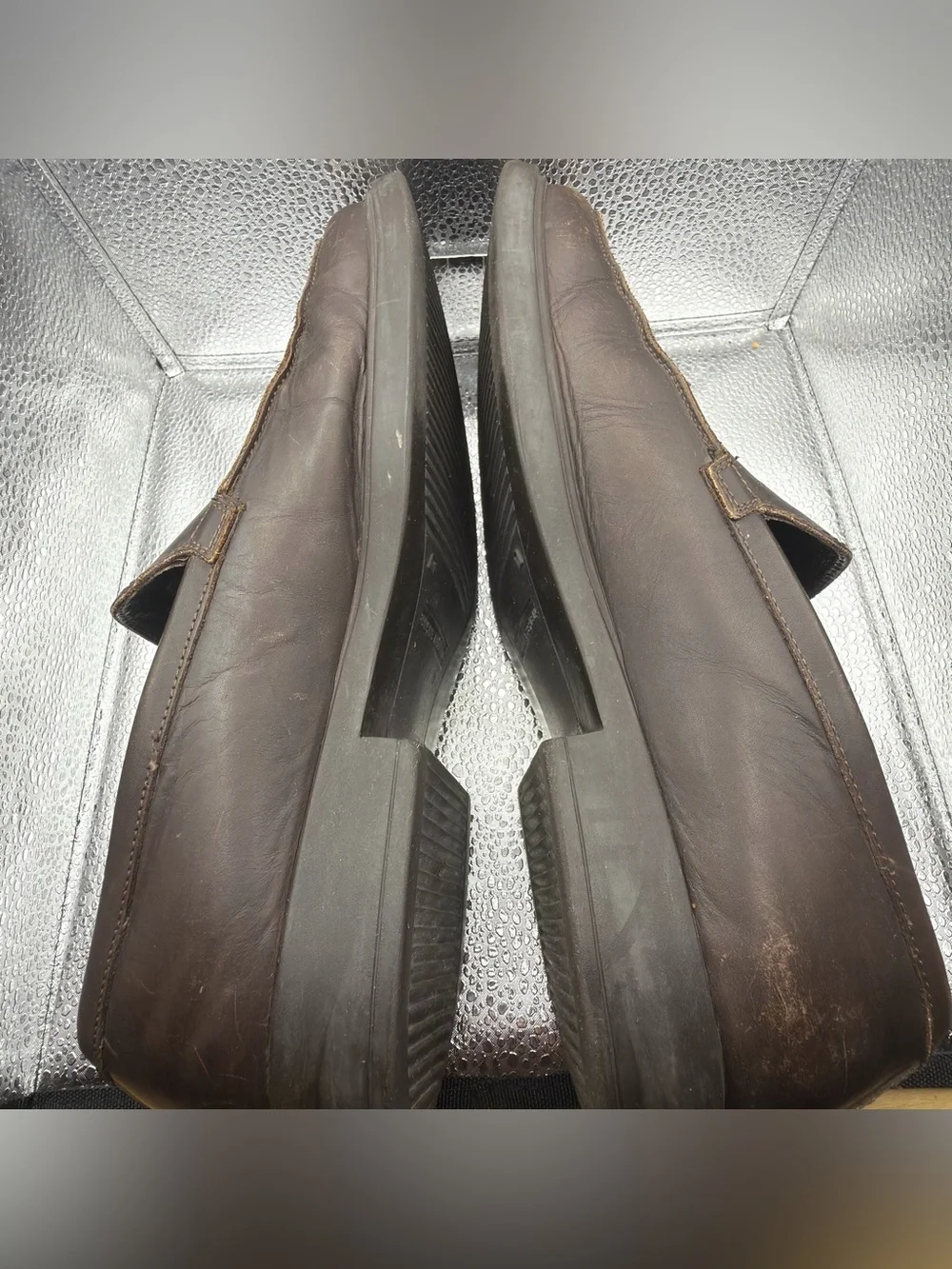 Banana Republic Dark Brown Leather Slip-On Loafers
